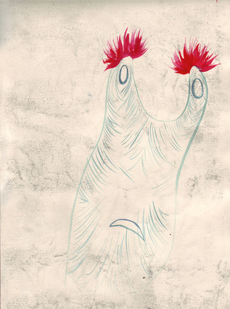 sea beast with pom poms